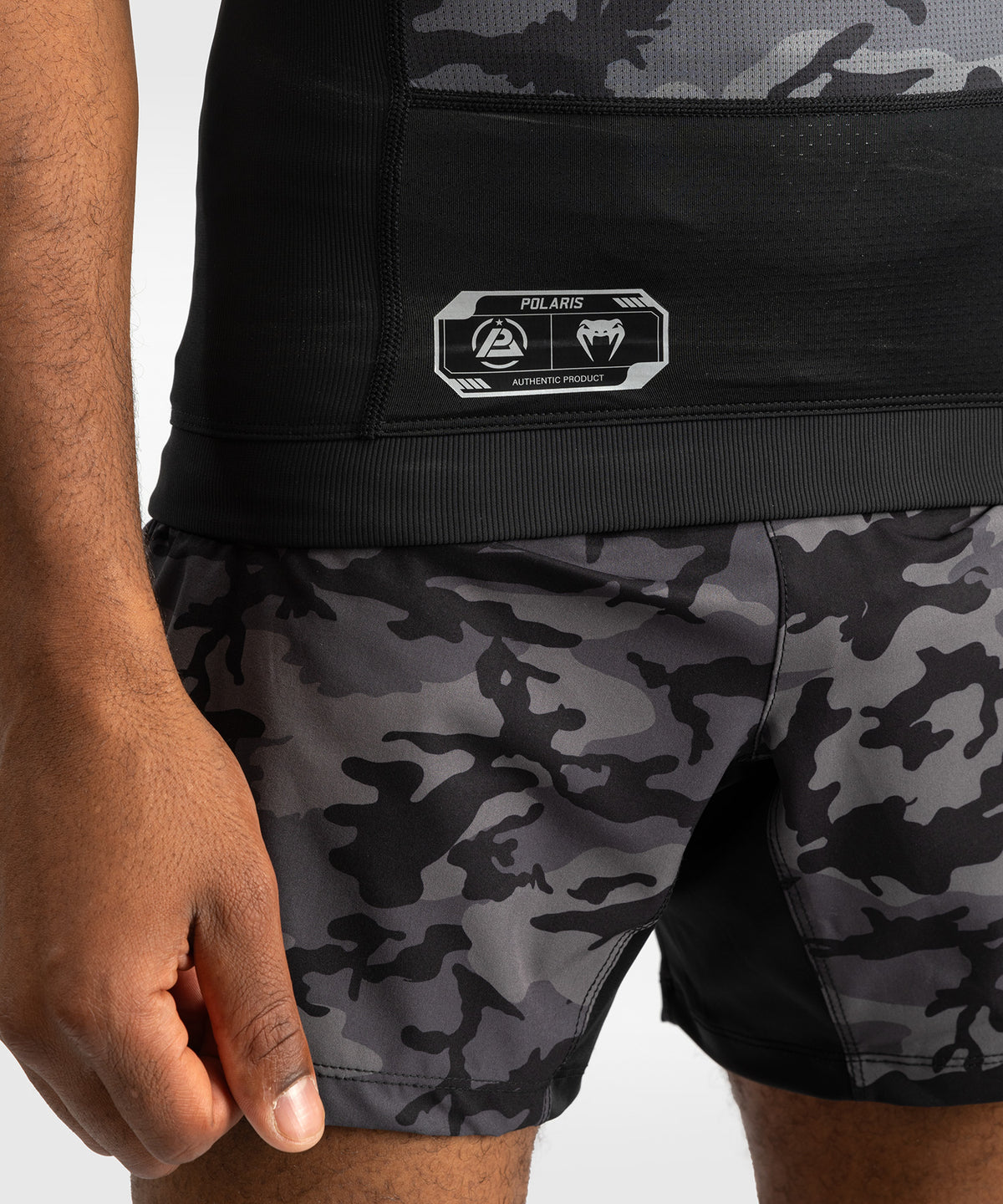 Venum x Polaris Kurzarm Rashguard - Schwarz/Grau
