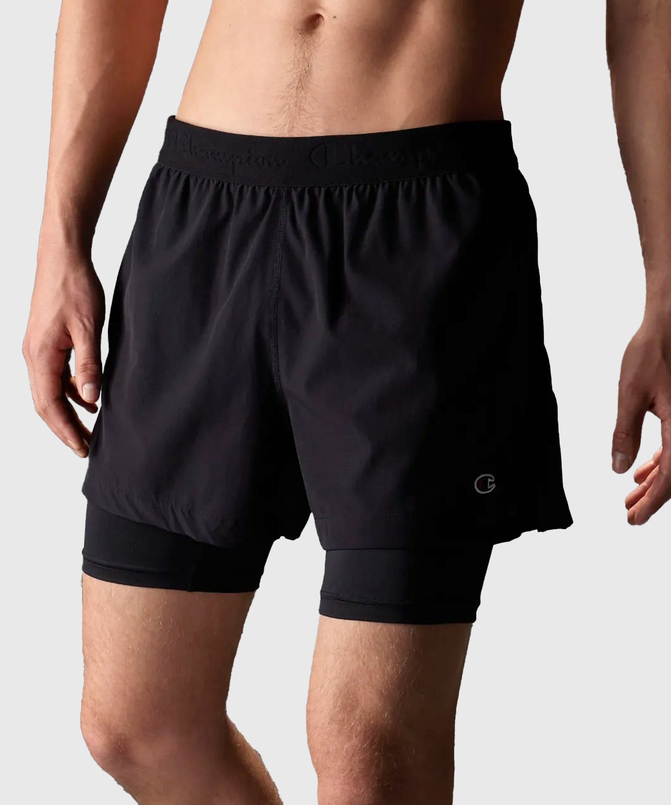 Champion 2 En 1 Shorts de Deporte – Negro