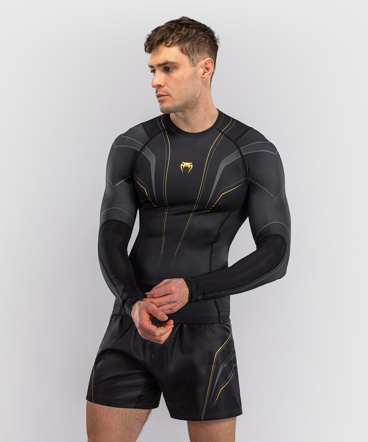Rashguard à Manches Longues Venum Streamline – Noir/Or