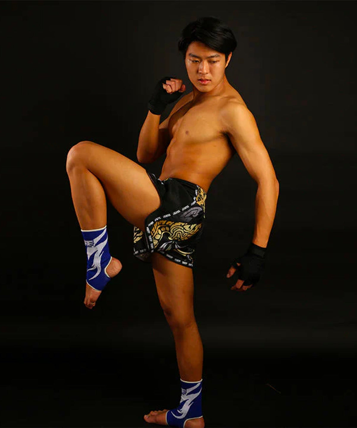 Short de Muay Thai Tuff Retro Style The King Of Naga - Noir