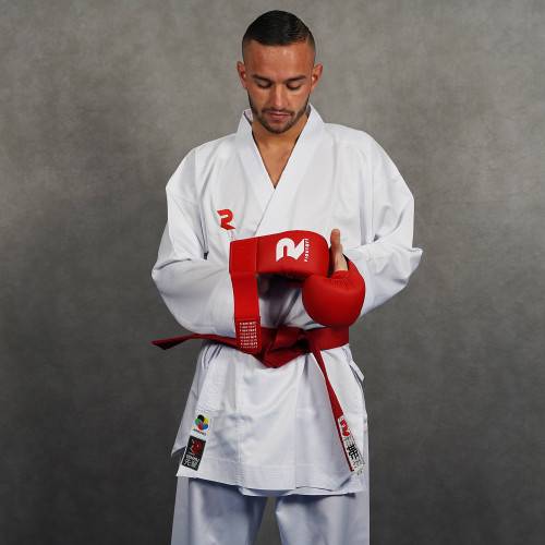 Mitaine de Karaté Entraînement Et Compétition Fight Art - Modèle Intégral - Rouge