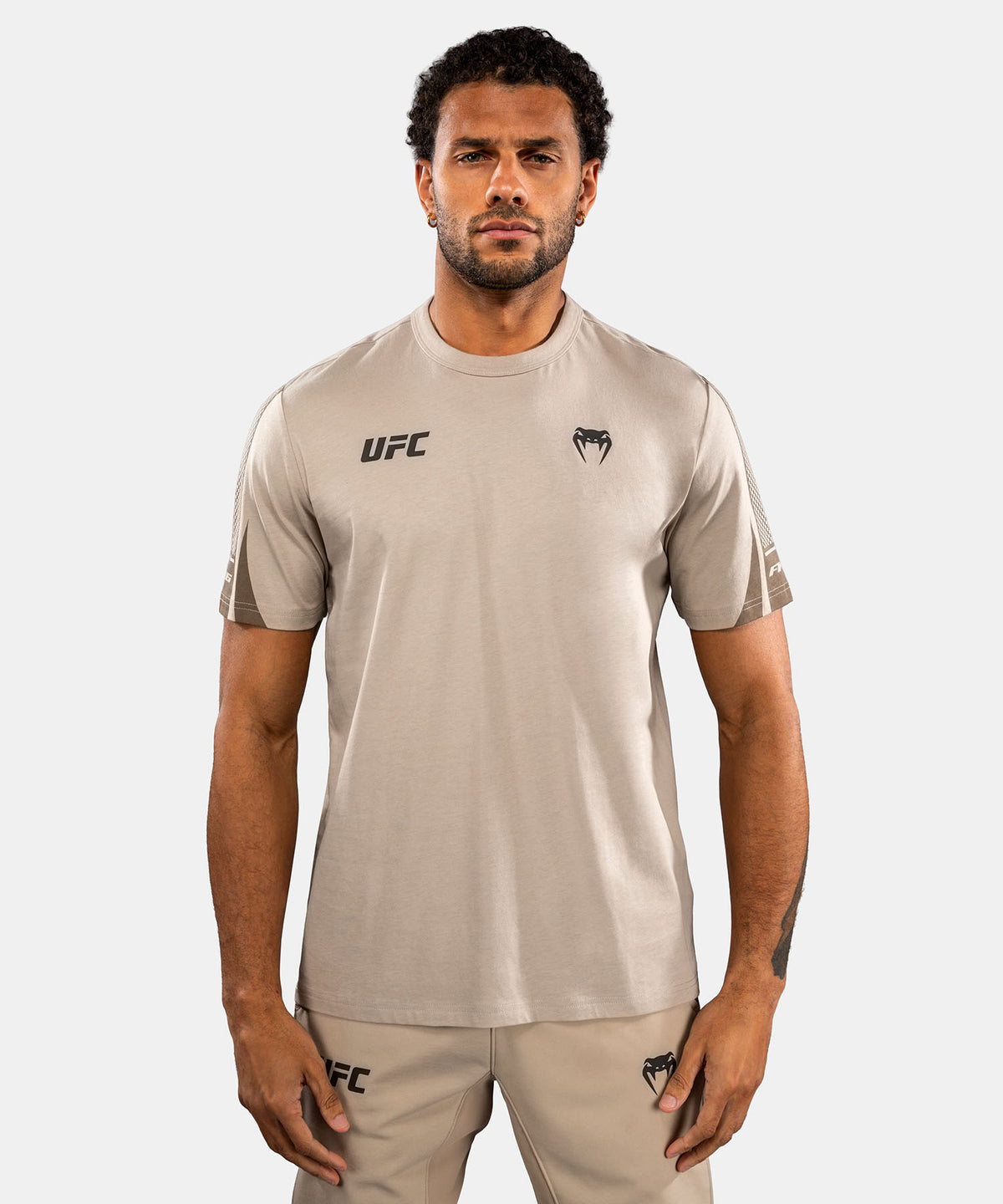 T-shirt à Manches Courtes pour Homme Venum UFC Unity by Venum Authentic Fight Week - Sable