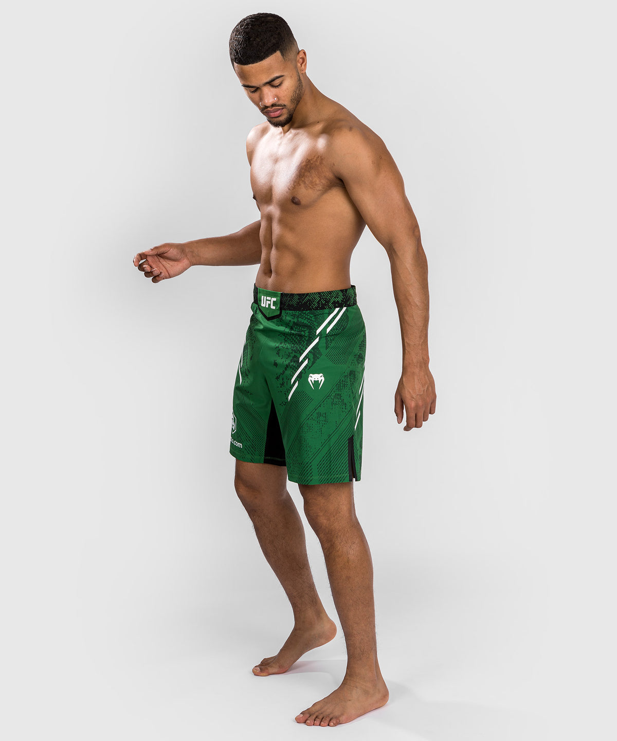 UFC Adrenaline by Venum Authentic Fight Night Fight Short für Männer - Lange Passform - Grün