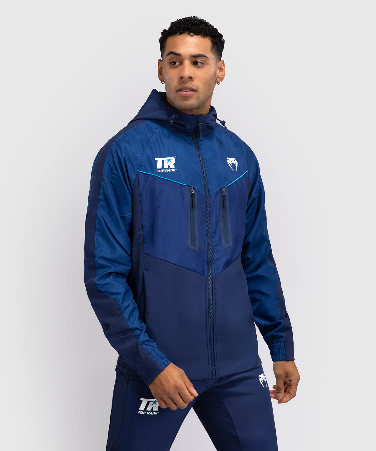 Venum x Top Rank Original Sudadera con Cremallera Completa para Hombre - Azul Marino