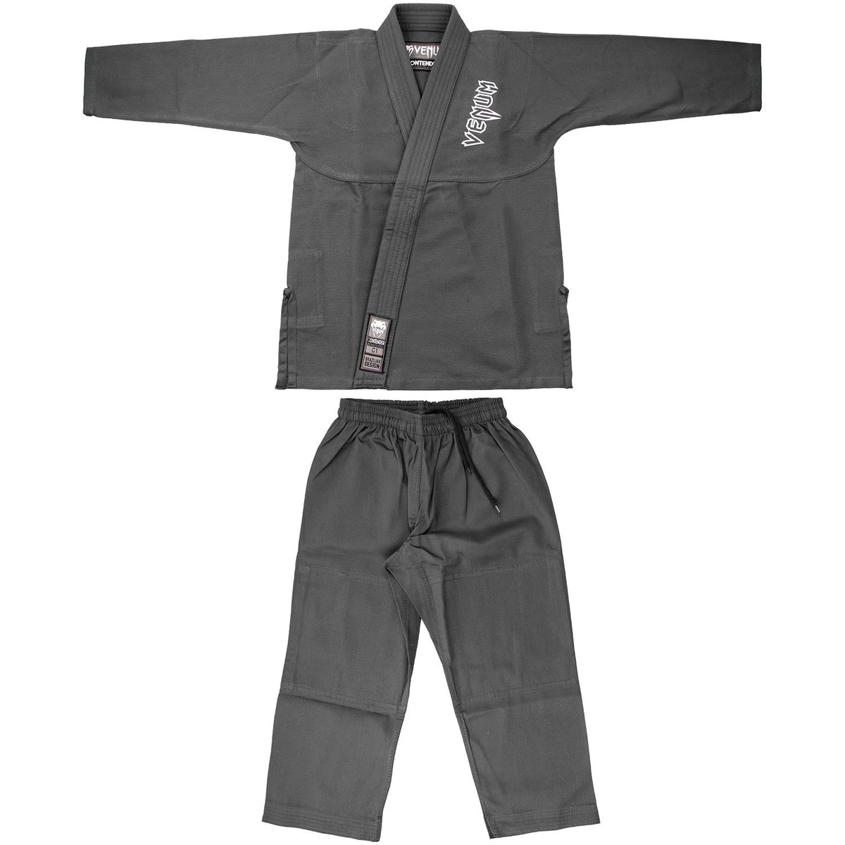 Venum Contender Kids Gi da BJJ (Completo di cintura bianca) - Grigio