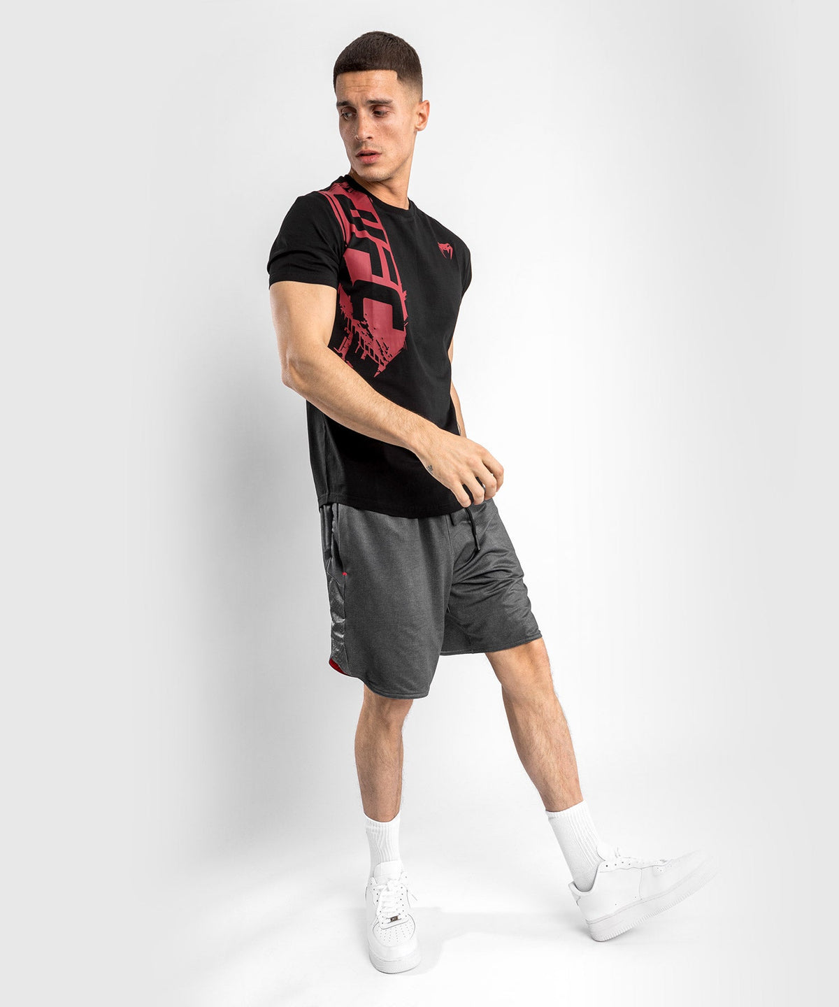 UFC T-Shirt Venum Authentic Fight Week 2.0 - Short Sleeve - Black/Red