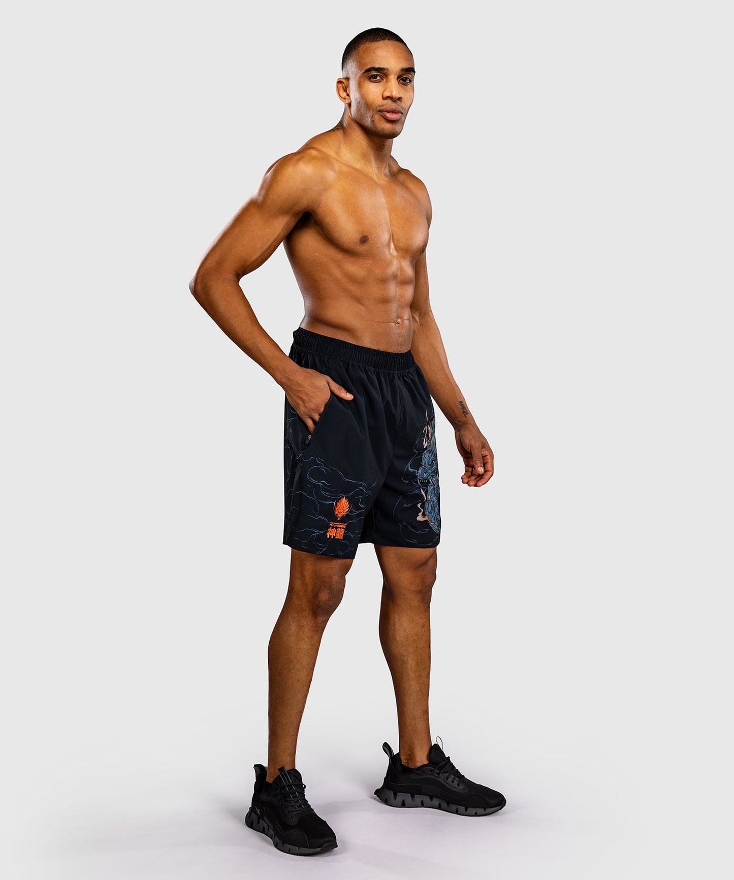 Venum Thunder Dragon Pantaloncini da Allenamento – Nero/Grigio/Rame