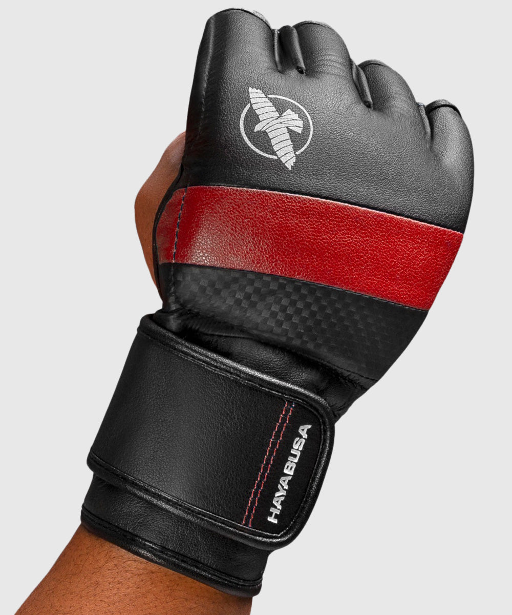 Hayabusa T3 MMA-Handschuhe - Schwarz/Rot