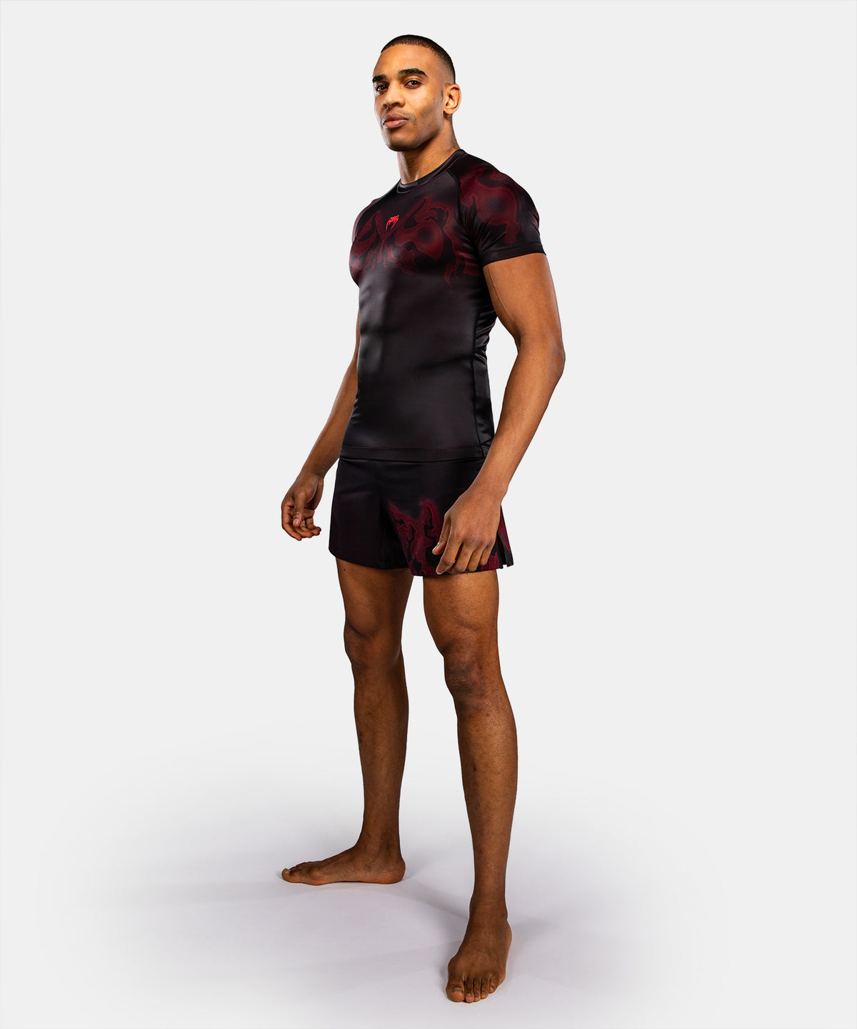 Venum Spectre Kurzarm Rashguard – Schwarz/Rot
