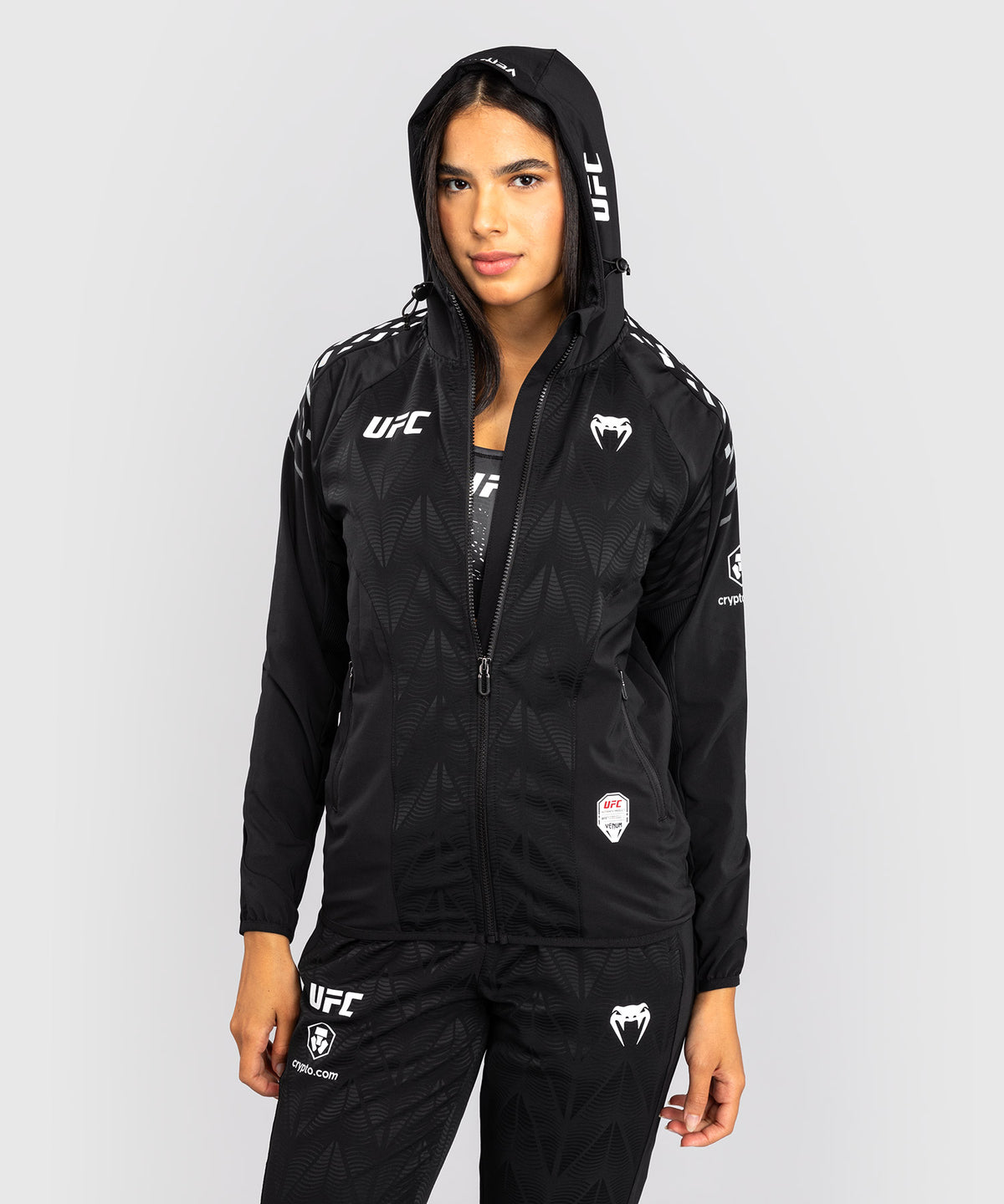 Sweat à capuche Walkout Femme UFC Zenith by Venum Authentic Fight Night - Noir