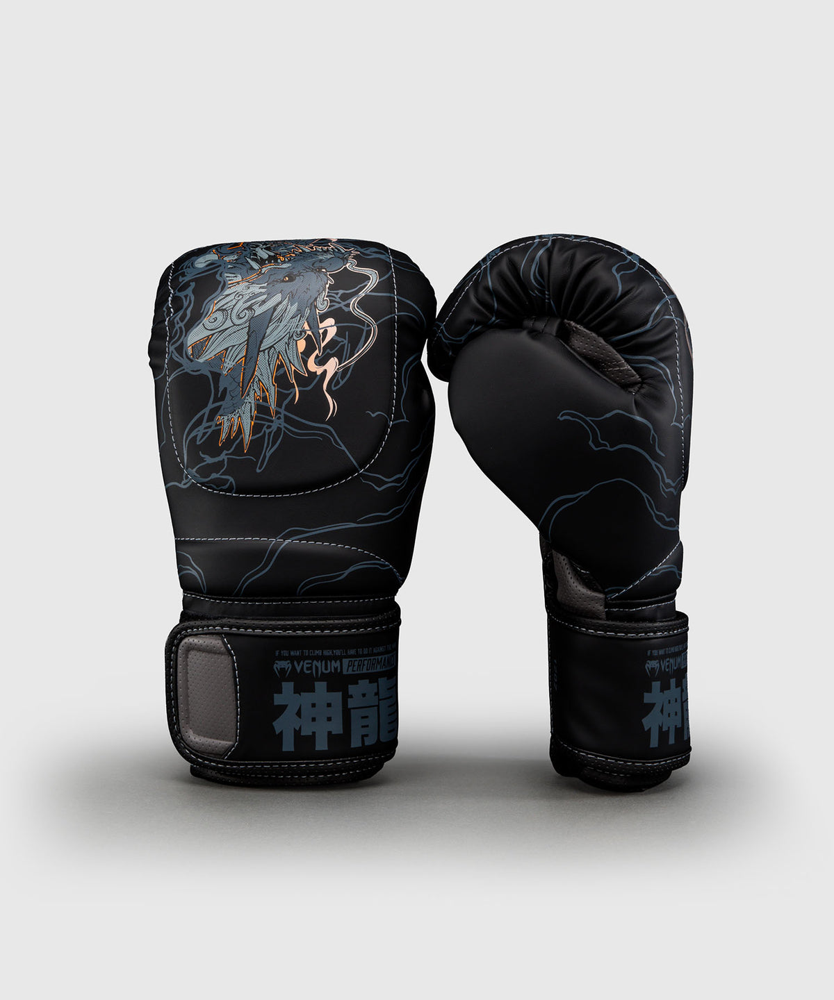 Venum Thunder Dragon Guantoni da boxe – Nero/Grigio/Rame