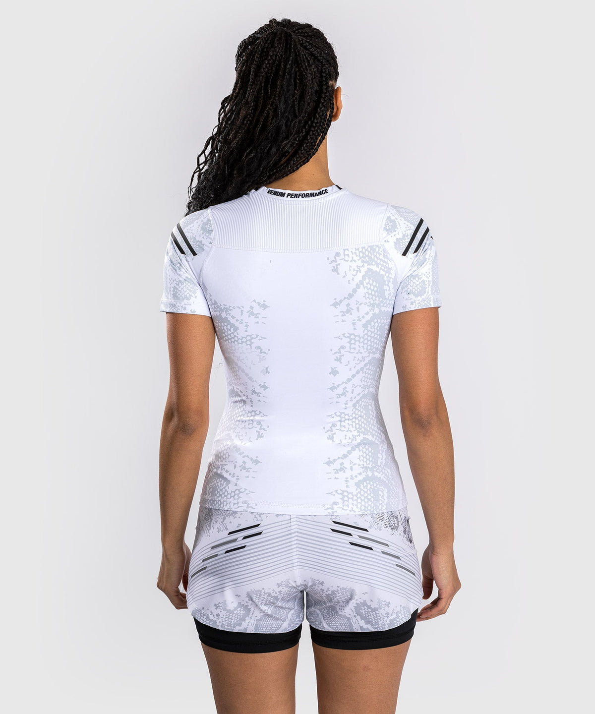 Women's UFC Authentic Adrenaline Fight Night Short Sleeve Rashguard By Venum - White