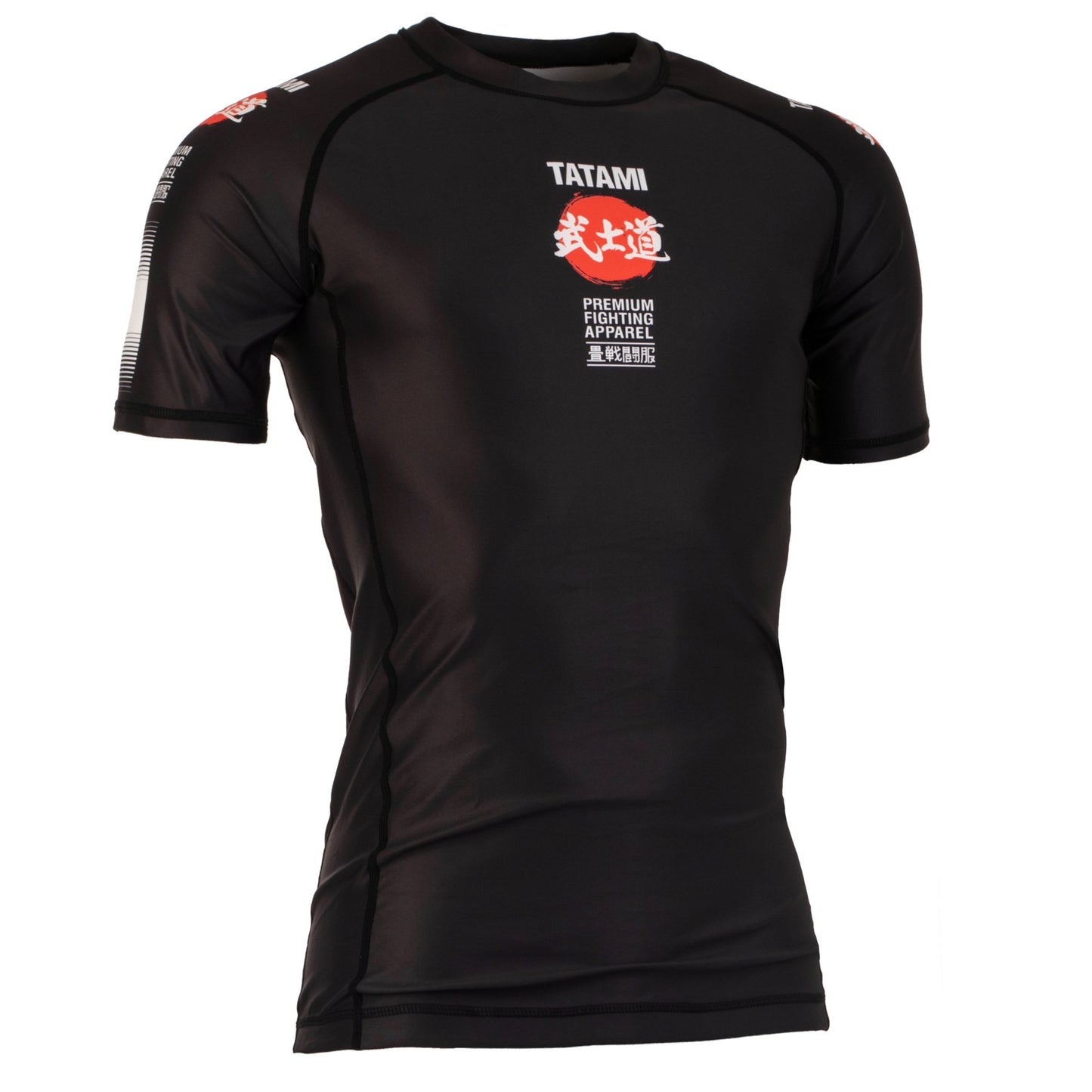 T-shirt de Compression Tatami Fightwear - Manches Courtes - Noir