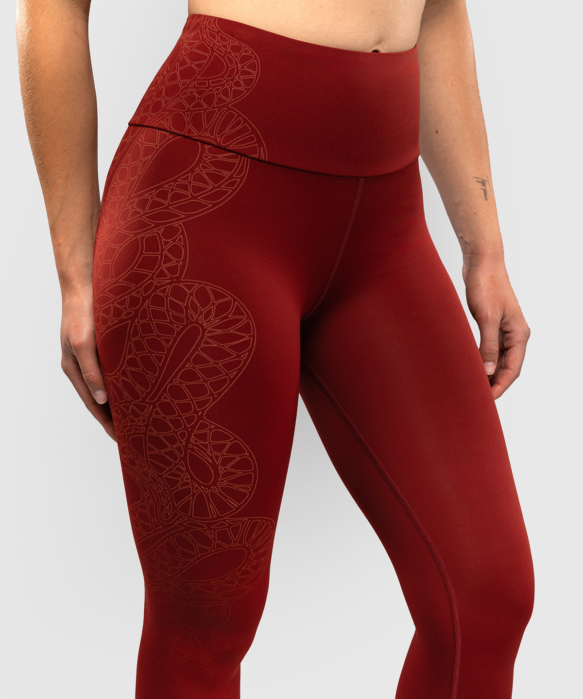 Legging Venum Serpenti – Bordeaux/Ivoire