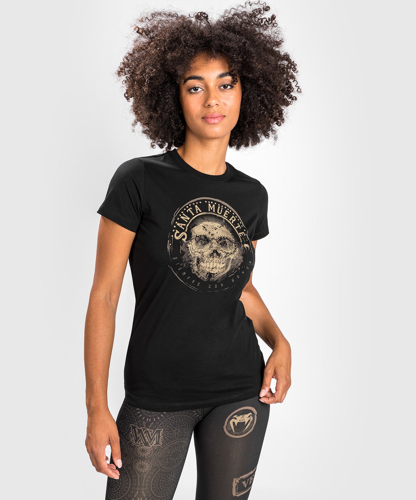 Camiseta de tirantes Venum Santa Muerte Dark Side para mujer - Negro/Marrón