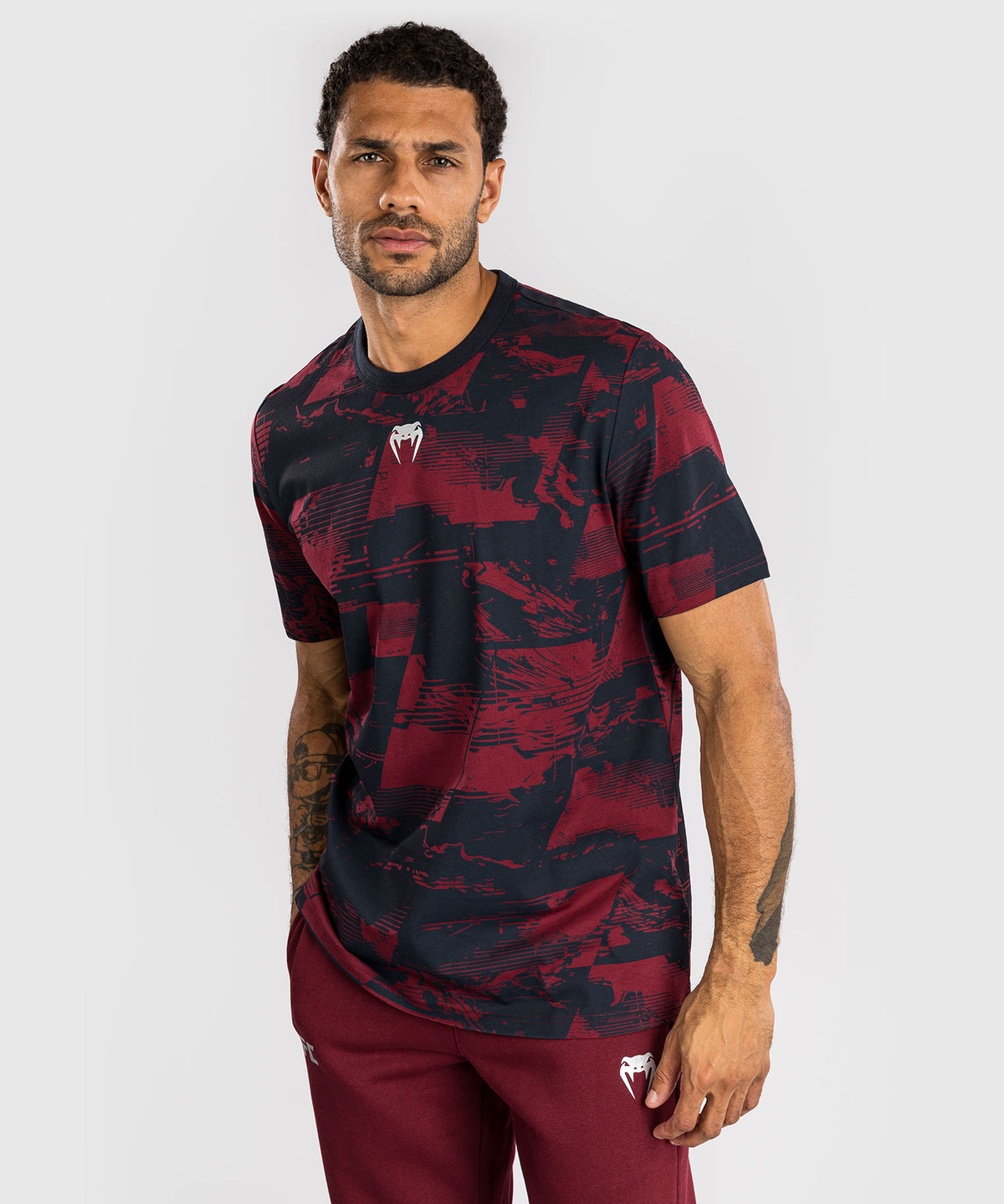 T-shirt manches courtes Homme UFC Zenith by Venum Authentic Fight Week - Bleu marine/Bordeaux/Argent