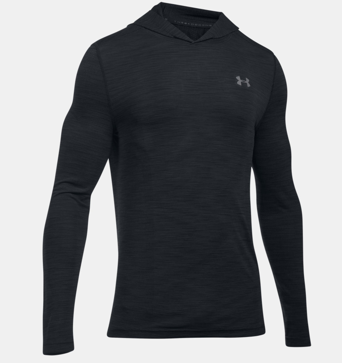 Under Armour Threadborne Seamless Fleece Felpa con Cappuccio – Nero