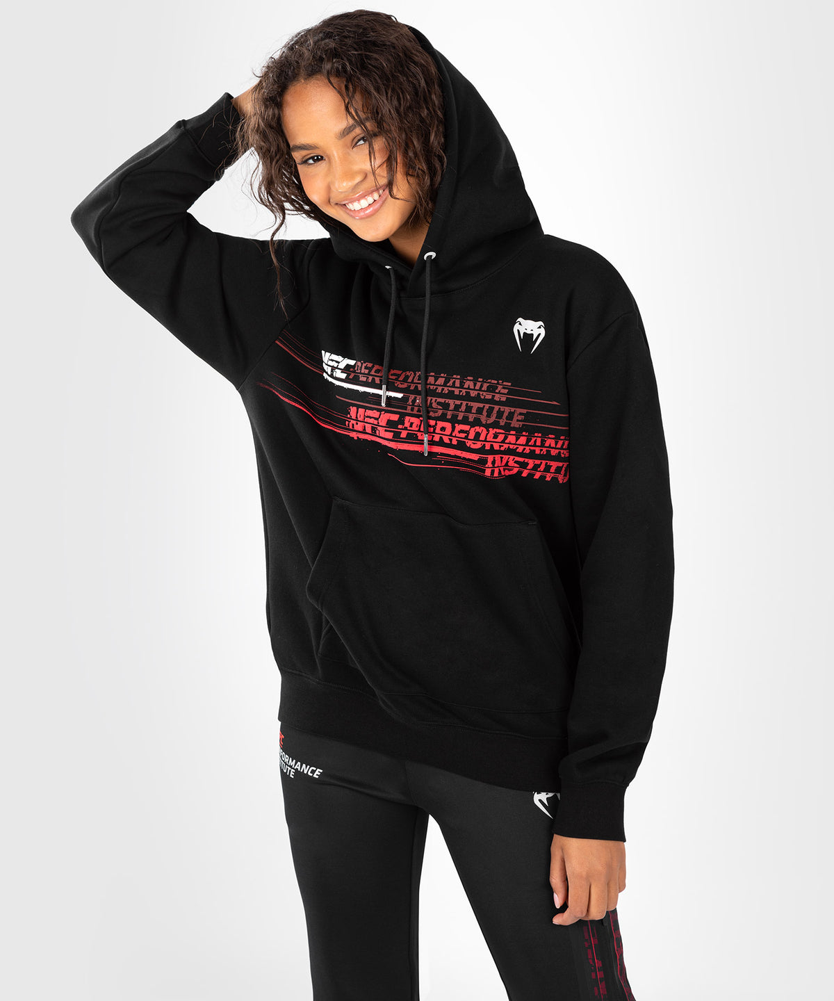 UFC Venum Performance Institute 2.0 Hoodie für Frauen - Schwarz/Rot