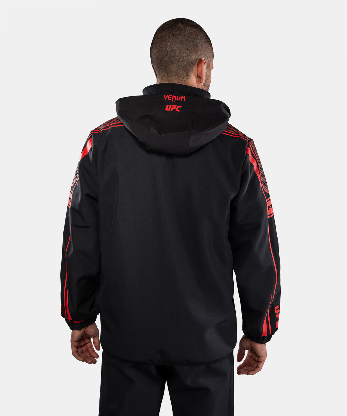 Venum UFC Unity by Venum Authentic Fight Week Herren-Kapuzenjacke mit Reißverschluss - Schwarz