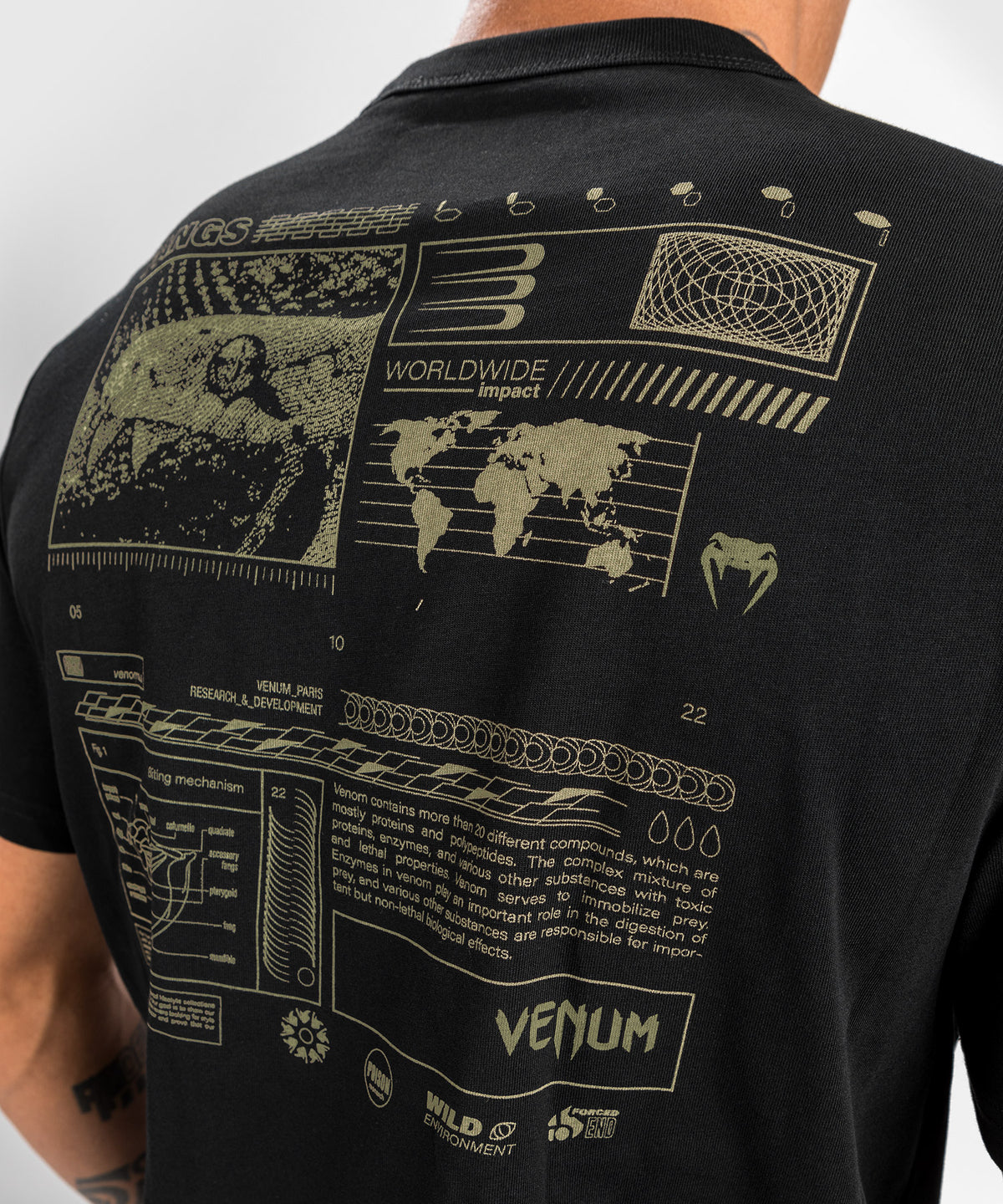 Venum Fangs T-Shirt - Gerader Schnitt - Schwarz