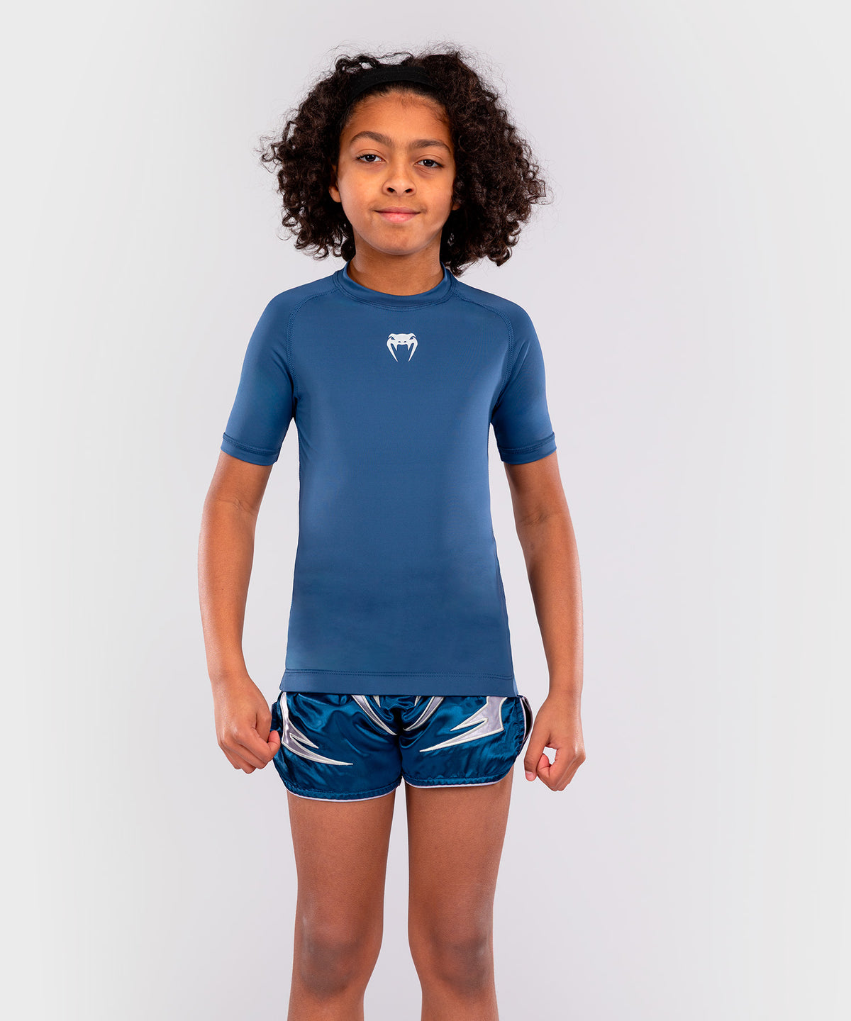 Venum Contender Kinder Rashguards Kurzarm - Königsblau
