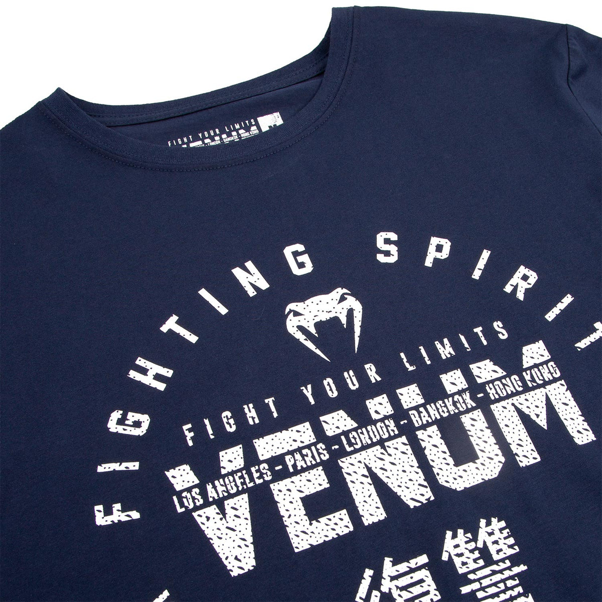 T-shirt Venum Signature - Manches longues - Bleu Marine/Blanc