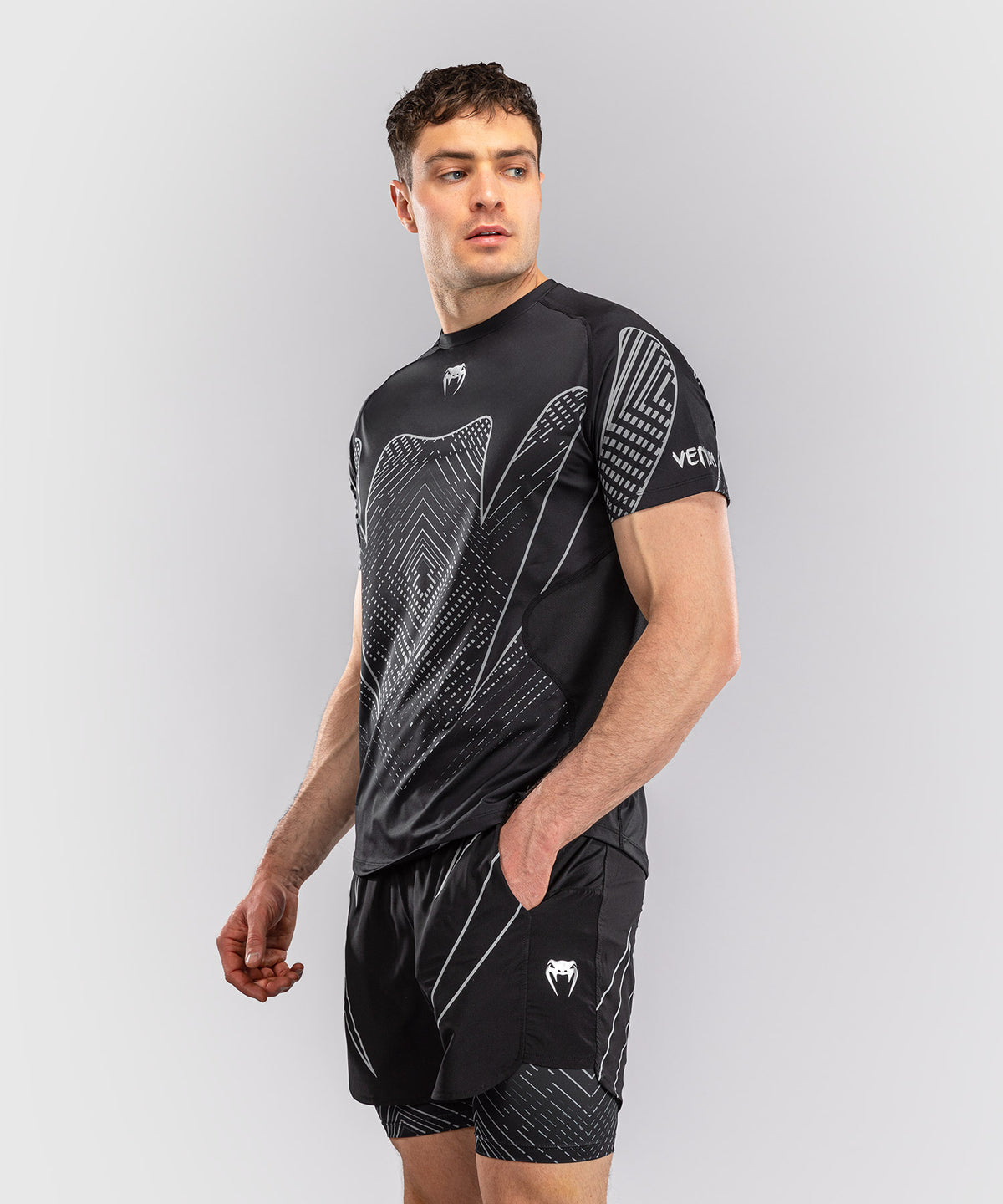 Venum Midnight Fury Dry-Tech T-Shirt - Black/Grey/Silver