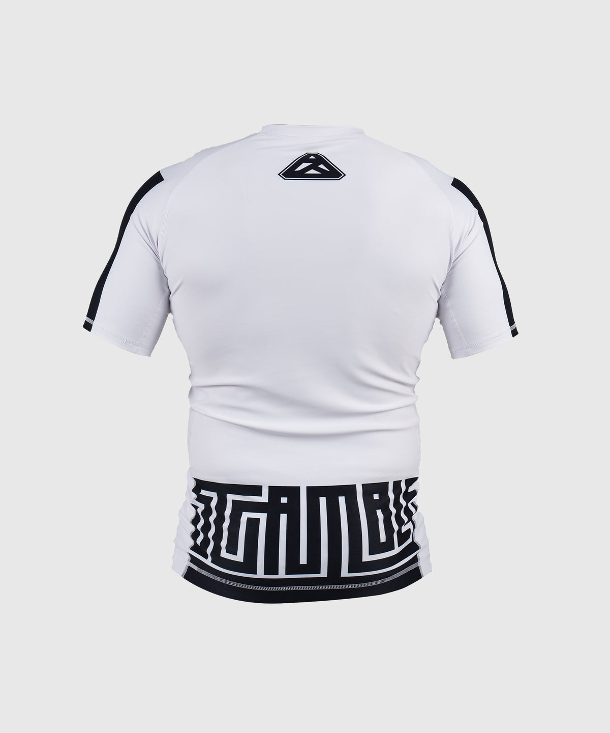 Rashguard À Manches Courtes Scramble Ranked - Blanc/Noir