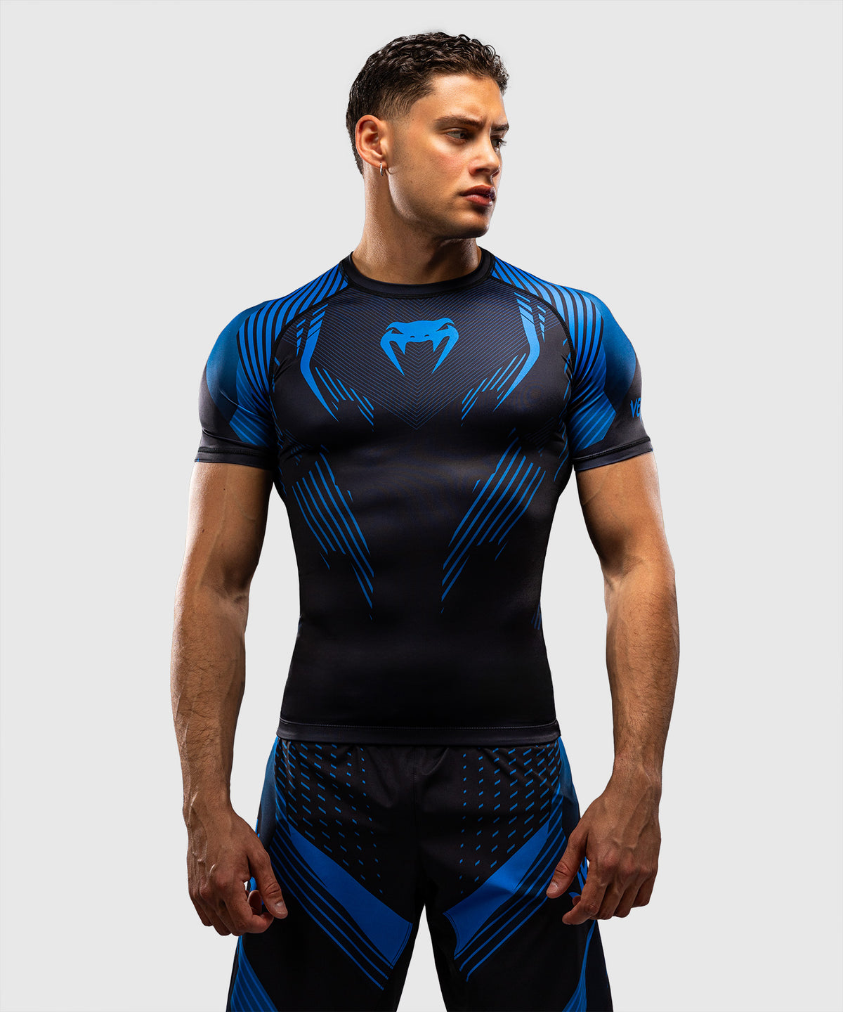Venum No-Gi 6.0 Rashguard Kurzarm - Schwarz/Blau