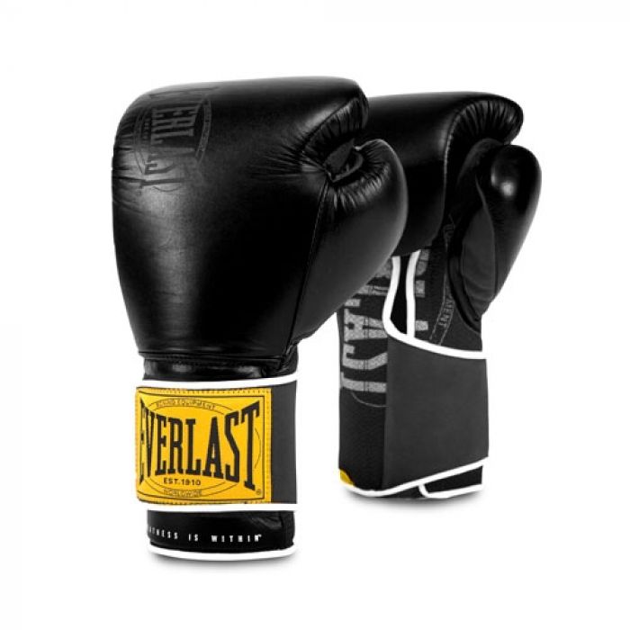 Gants de boxe Everlast 1910 Training - Noir confortable et respirant